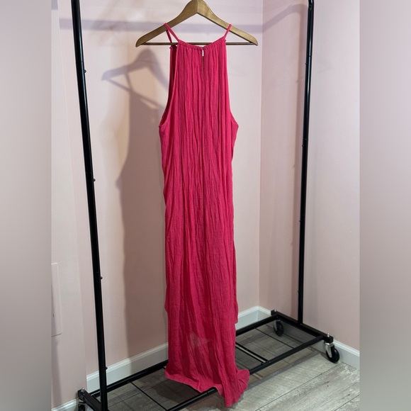 Beautiful Flowy Pink Plus Size High-Low Dress - Picture 4 of 4